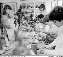 The pottery studio at City Farm Cardiff 1986